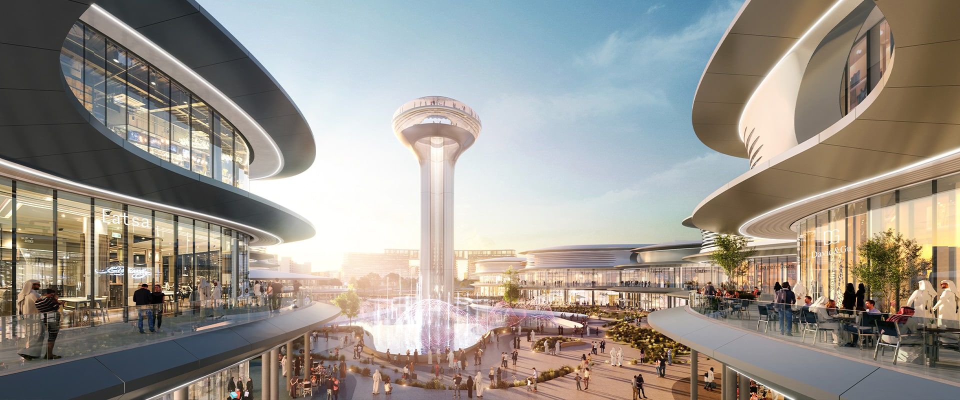 Madar entertainment district with its landmark tower