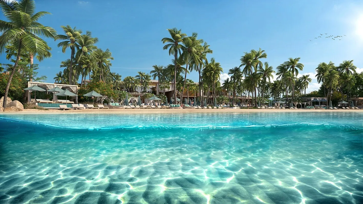 The lagoon beach